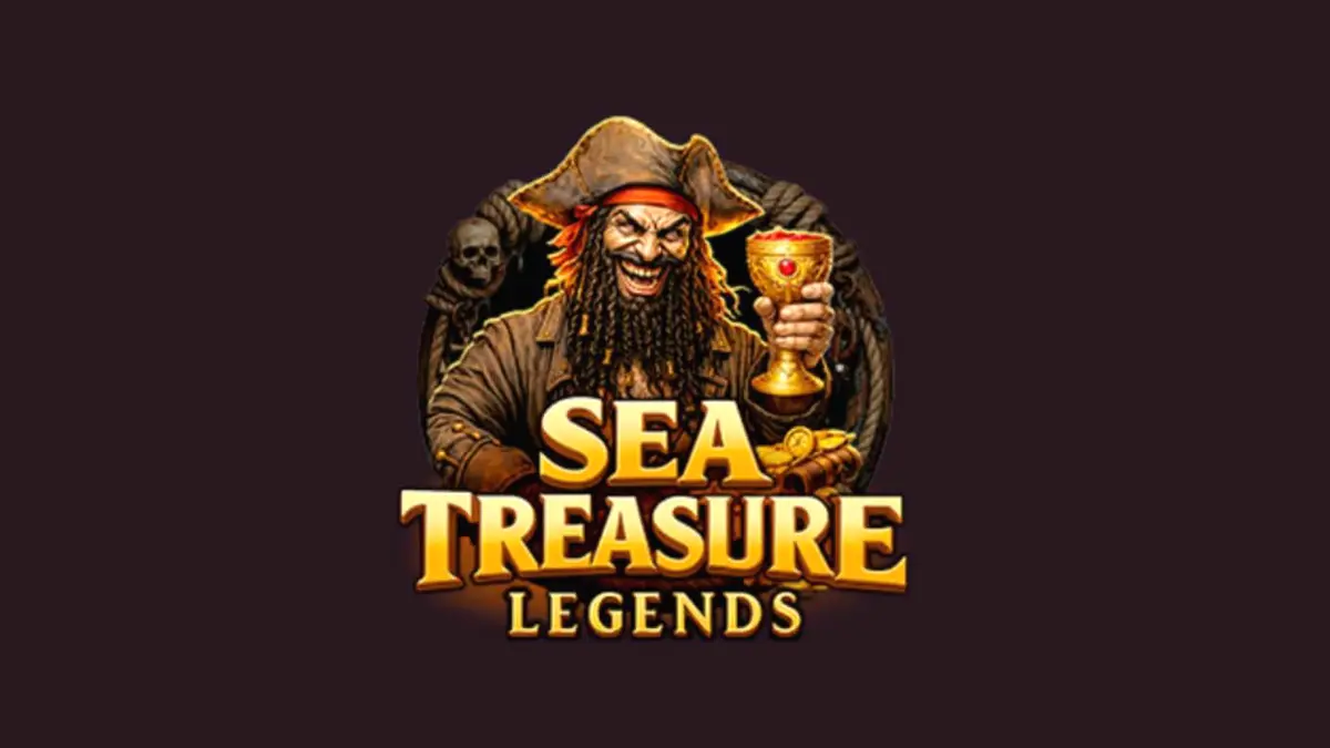 Tampilan visual slot Sea Treasures Legend dengan tema bajak laut dan harta karun
